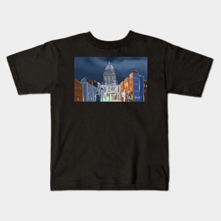 London blue abstract Kids T-Shirt